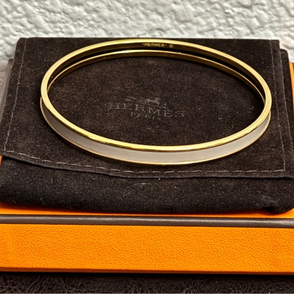 Hermès Uni Bangle Marron Glacé - Picture 3 of 10